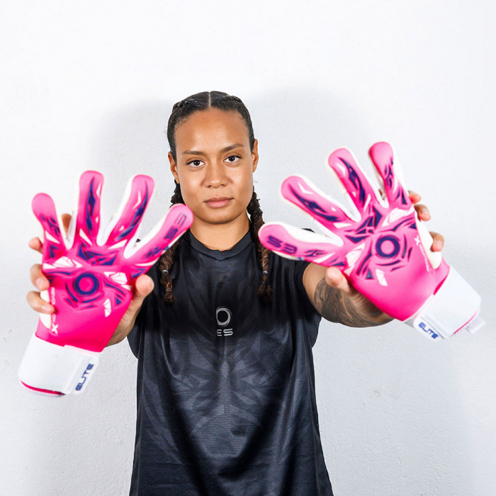 Elite NEO REVOLUTION X Breast Cancer Junior Goalkeeper Gloves Pink