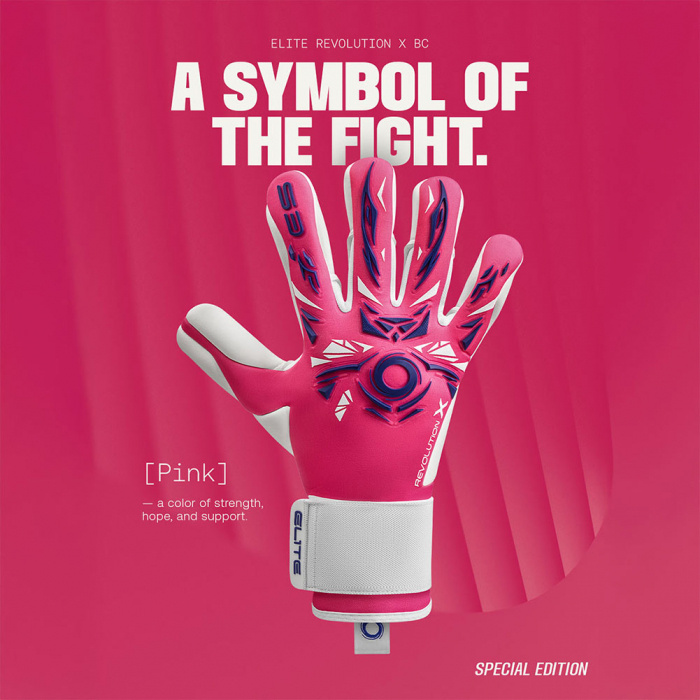 Elite NEO REVOLUTION X Breast Cancer Junior Goalkeeper Gloves Pink