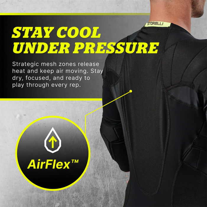 Storelli BodyShield Goalkeeper 3/4 Under Shirt Black / Volt