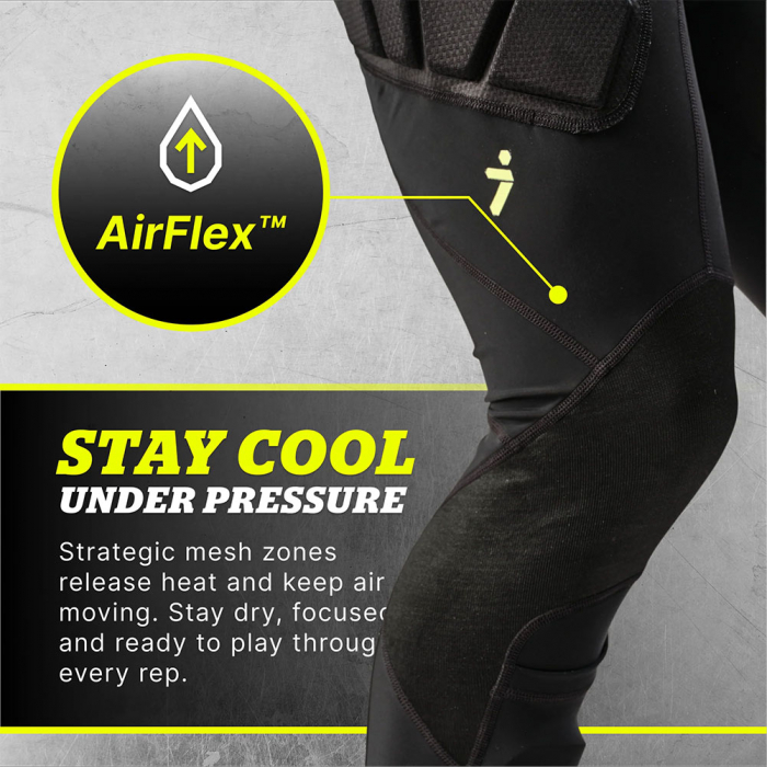 Storellu BodyShield 4 NoBurn Goalkeeper Leggings (Black/Volt)