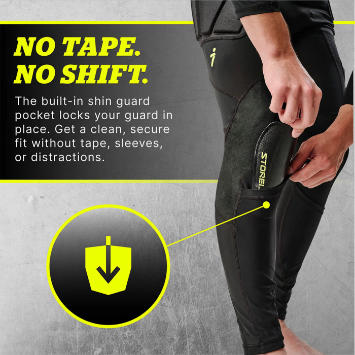 Storellu BodyShield 4 NoBurn Goalkeeper Leggings (Black/Volt)