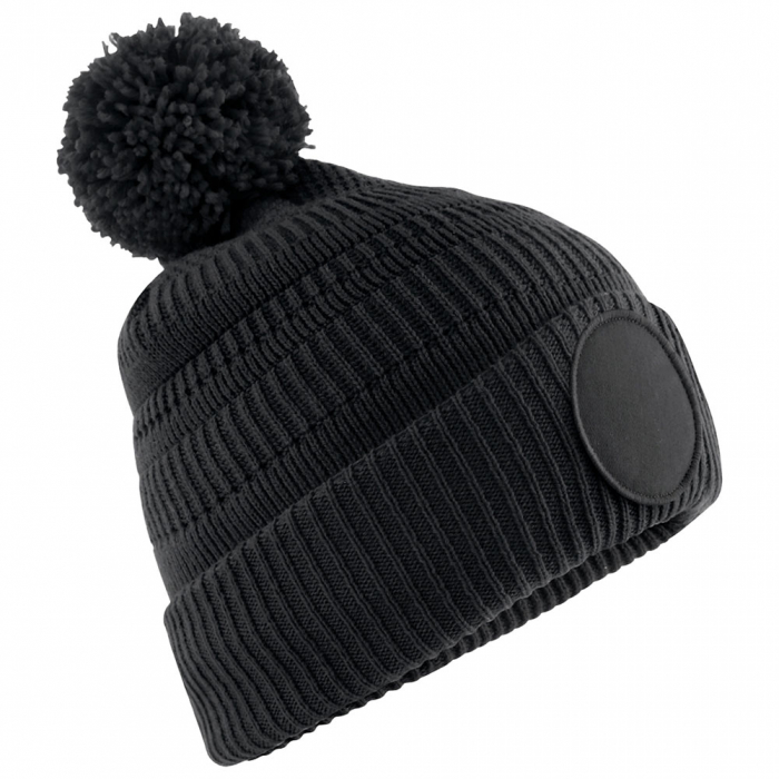 BB530B Keeper iD GK Custom Club Beanie Bobble Hat Black