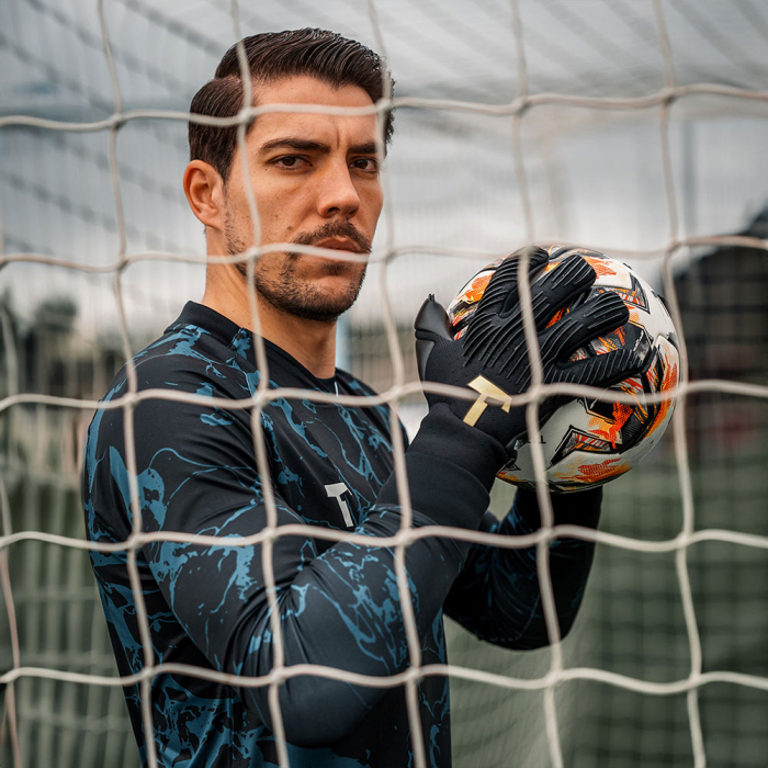 202401 T1TAN Rebel 2.0 Black Out Goalkeeper Gloves Black/Gold