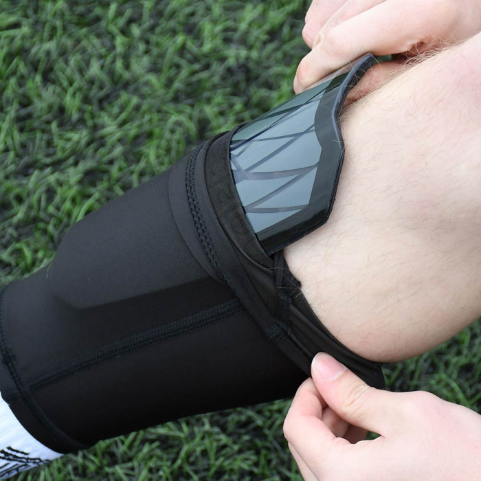 PRA22201 Precision Pro Fusion Flex Customizable Shin Guards Black