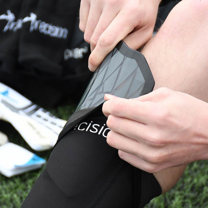 PRA22201 Precision Pro Fusion Flex Customizable Shin Guards Black