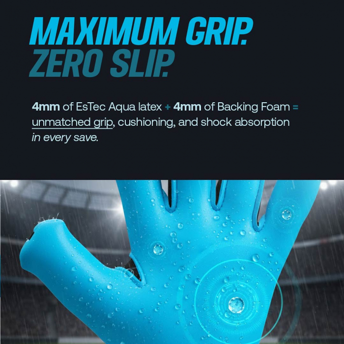 EL4AQ Elite NEO REVOLUTION X AQUA Goalkeeper Gloves Black/Blue