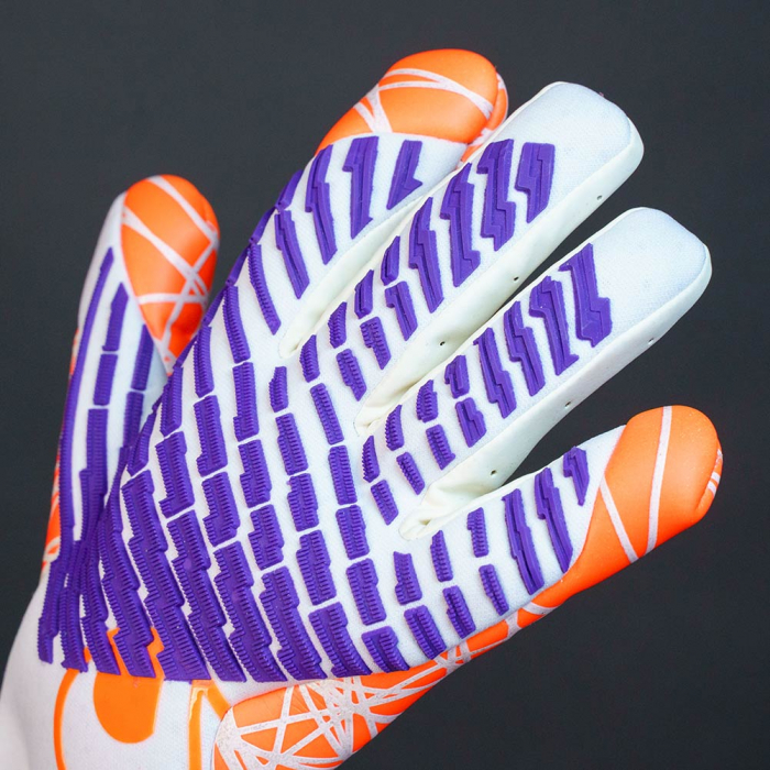 Uhlsport CYBERTEC ULTRAGRIP HN Maignan Goalkeeper Gloves white/fluo-or
