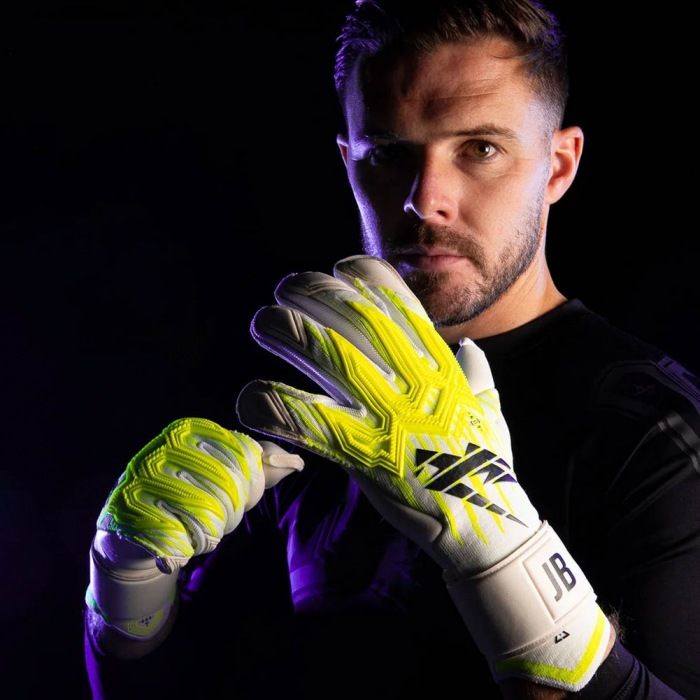 Kaliaaer RE:GEN PRO JB1 3DXi Jack Butland Goalkeeper Gloves WHITE YELL