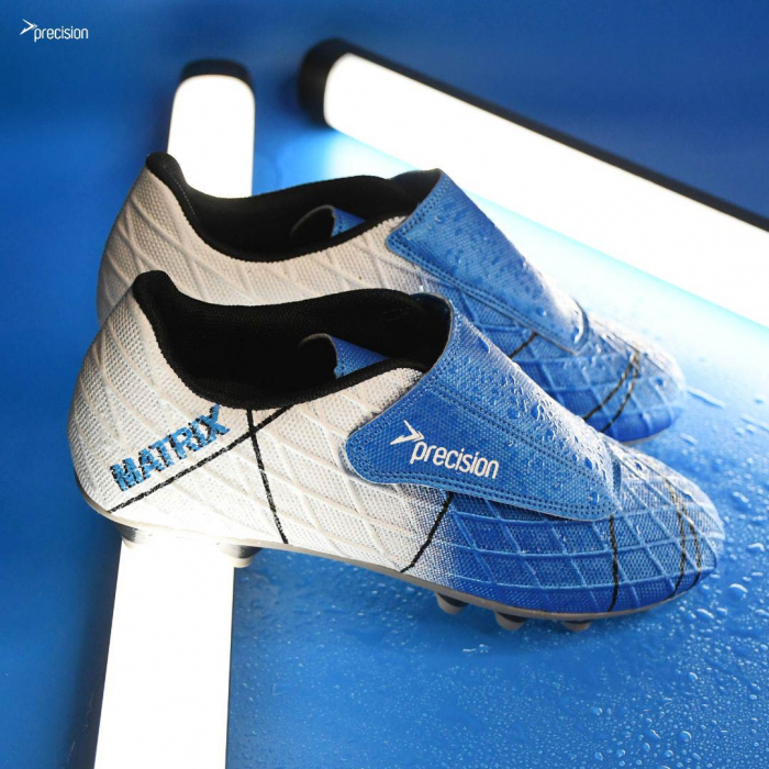 PRS0005 Precision Matrix Junior Football Boots FG White/Blue