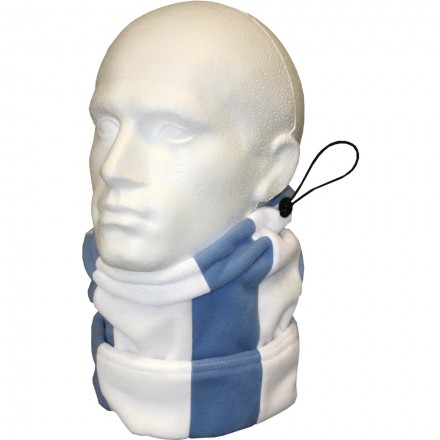  Keeper ID Neck Warmer Football Snood White/Sky Blue Stripes