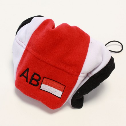  Keeper ID Neck Warmer Football Snood White/Red/Black Stripes