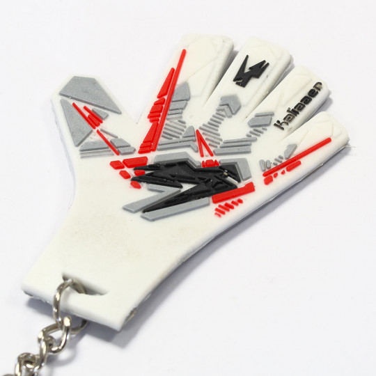  KAKR8 Kaliaaer SHOKLOCK Mini Glove Key Ring White/Red 