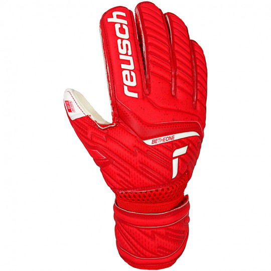 Reusch Attrakt Silver Junior Goalkeeper Gloves Red/White