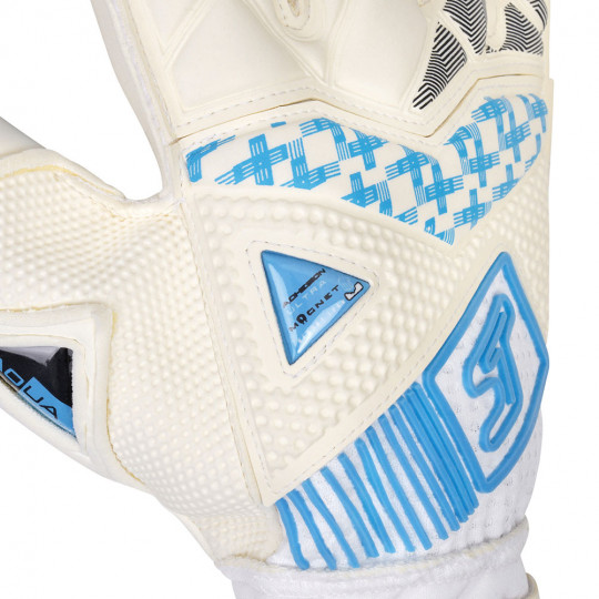  SGP202004J SELLS Wrap Aqua Ultimate Junior Goalkeeper Gloves white/aq