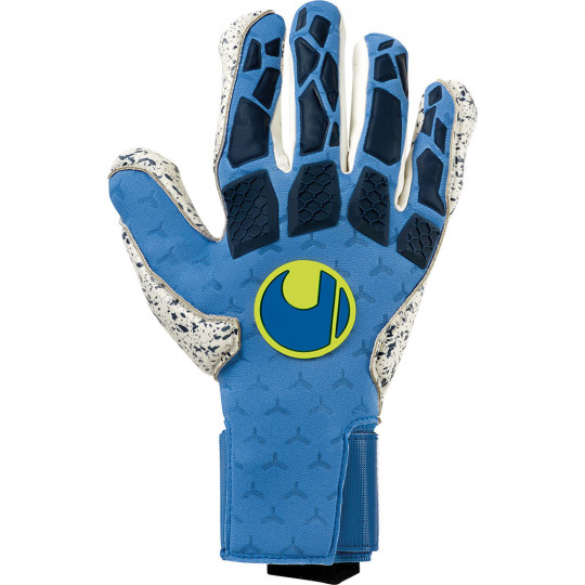 Uhlsport HYPERACT SUPERGRIP+ HN Goalkeeper Gloves night blue/fluo yell