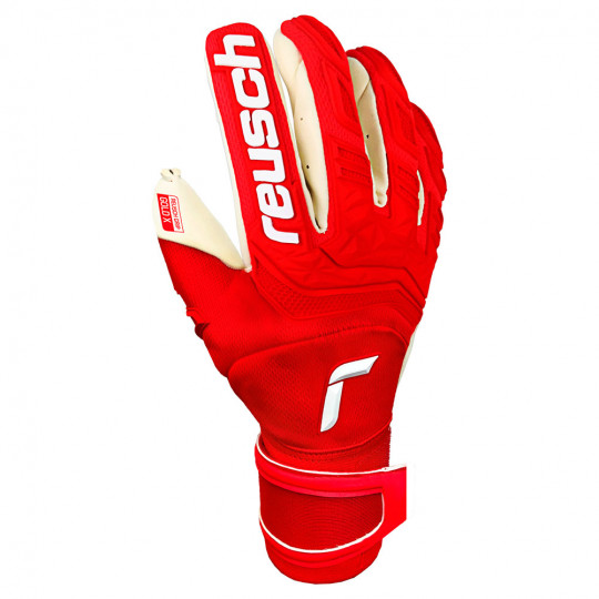 Reusch Attrakt Freegel Gold X Finger Support Goalkeeper Gloves Red/Whi