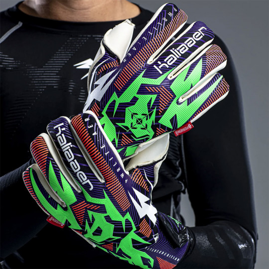 Kaliaaer AER Fear Junior Goalkeeper Gloves Green/Purple/Red
