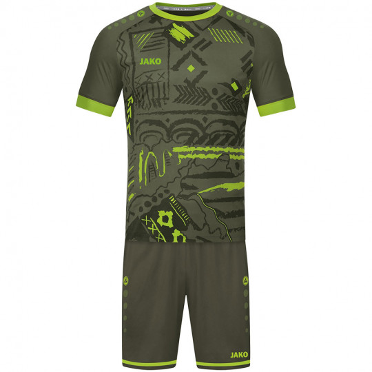 JAKO Tropicana GK Jersey SS Khaki/Neon Green