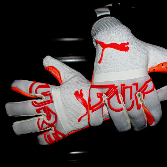 Puma FUTURE Z Grip 1 Hybrid Goalkeeper Gloves White/Red