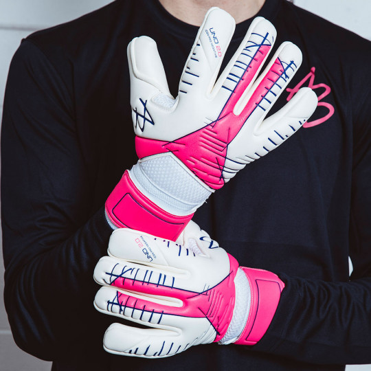 AB1 UNO 2.0 Icon Pro Negative Junior Goalkeeper Gloves White/Pink