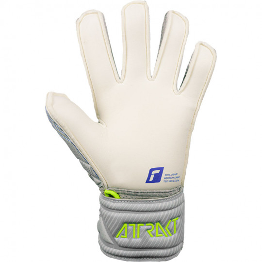 Reusch Attrakt Grip Finger Support Junior Goalkeeper Gloves Vapor Grey
