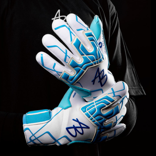 AB1 Aqua Fuzo Goalkeeper Gloves White/Blue