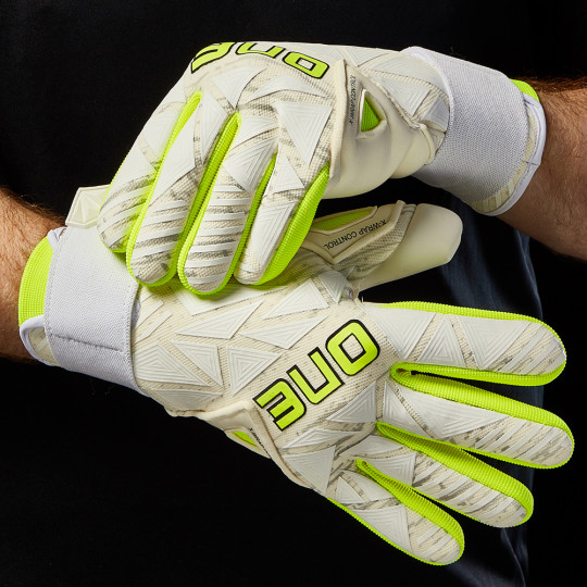 ONE GEO 3.0 Switch Junior Goalkeeper Gloves White/Fluo