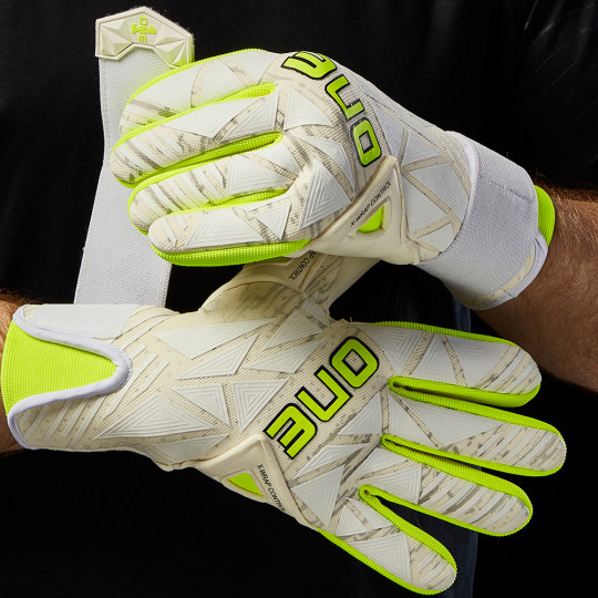 ONE GEO 3.0 Switch Junior Goalkeeper Gloves White/Fluo