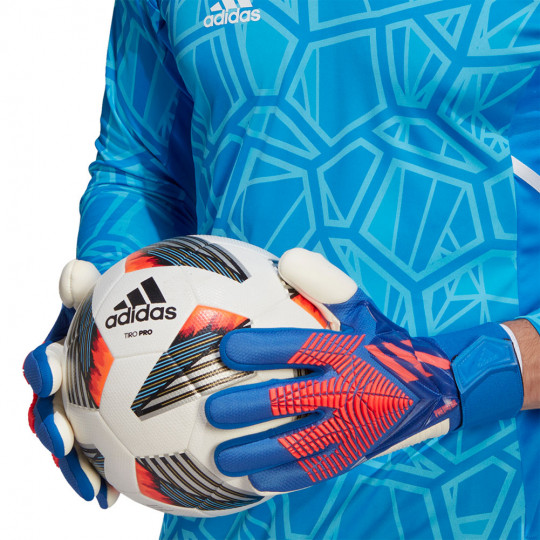 adidas Predator EDGE GL Competition Junior Goalkeeper Gloves HI-RES  BLUE/turbo - Just Keepers