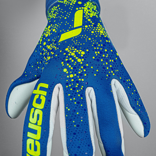 Reusch Pure Contact Silver Goalkeeper Gloves Blue/Yellow