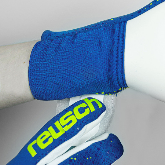Reusch Pure Contact Silver Goalkeeper Gloves Blue/Yellow