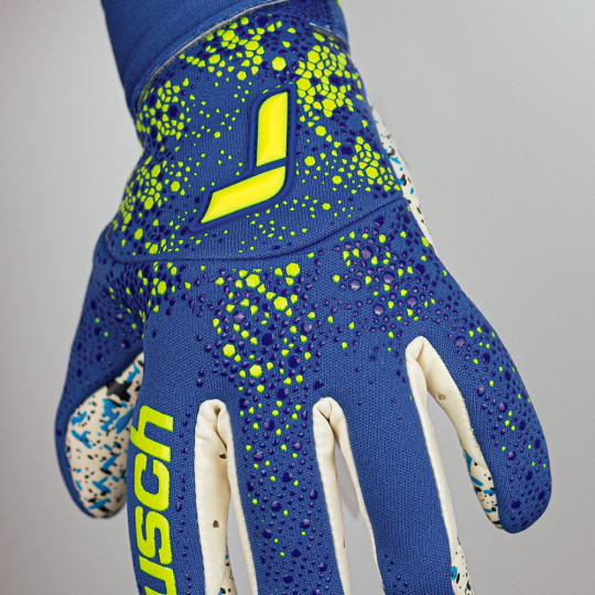 Reusch Pure Contact Fusion Junior Goalkeeper Gloves Blue/Yellow