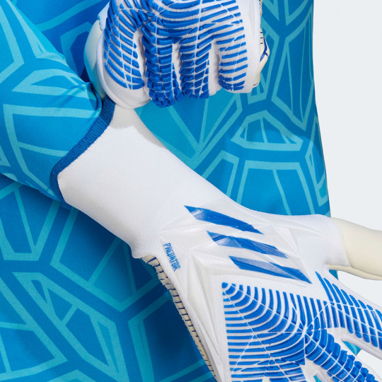 adidas Predator EDGE GL PRO PROMO Goalkeeper Gloves WHITE/HIRBLU