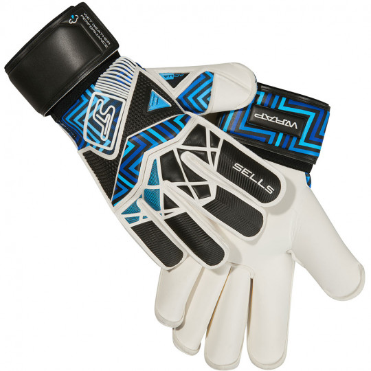 SELLS Wrap Aqua Storm Goalkeeper Gloves White/Blue/Black