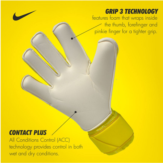  Nike Vapor Grip 3 PROMO Goalkeeper Gloves Yellow Strike/White/Black