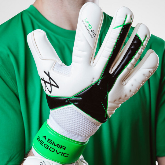 AB1 UNO 2.0 Icon Pro Negative Junior Goalkeeper Gloves White/Green 
