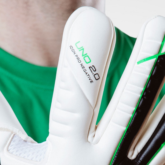 AB1 UNO 2.0 Icon Pro Negative Junior Goalkeeper Gloves White/Green 