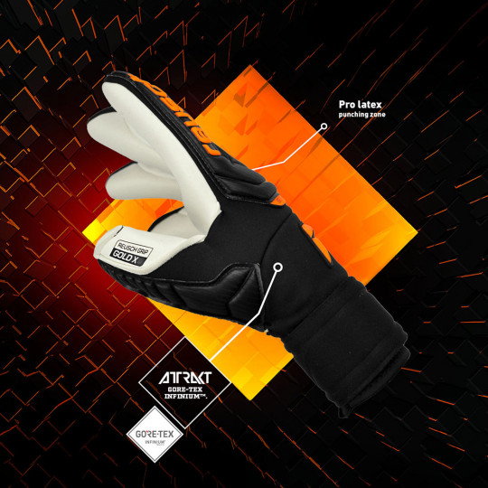 Reusch Attrakt Gold X GORE-TEX INFINIUM Goalkeeper Gloves black/shock 
