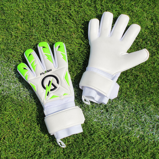 Keeper iD goalPROOF Flash Negative Goalkeeper Gloves White/Volt