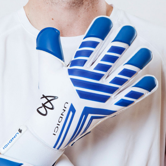 AB1 SHOCK-ZONE PROTEKT Pro Junior Goalkeeper Gloves White/Blue