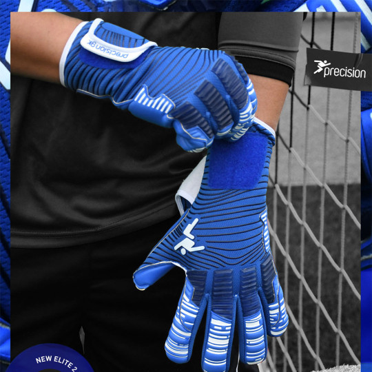 Precision GK Elite 2.0 Grip Junior Goalkeeper Gloves Blue/White