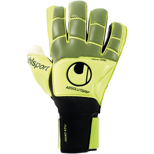 Uhlsport Absolutgrip Flexframe Carbon Goalkeeper Gloves fluo yellow/bl