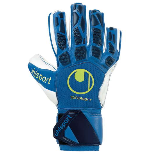 Uhlsport HYPERACT SUPERSOFT Goalkeeper Gloves night blue/fluo yell