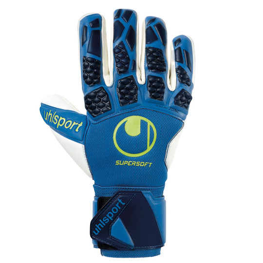 Uhlsport HYPERACT SUPERSOFT HN Goalkeeper Gloves night blue/fluo yell