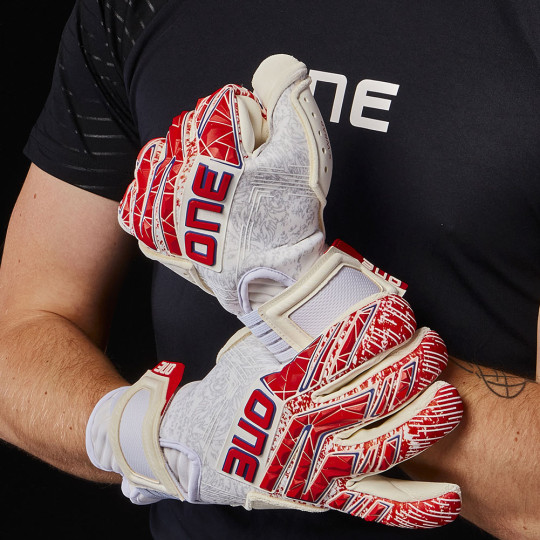 ONE APEX Pro King Junior Goalkeeper Gloves White/Red