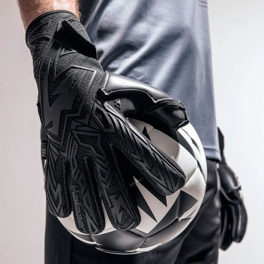 Kaliaaer PWRLITE Negative Triple Black Junior Goalkeeper Gloves 