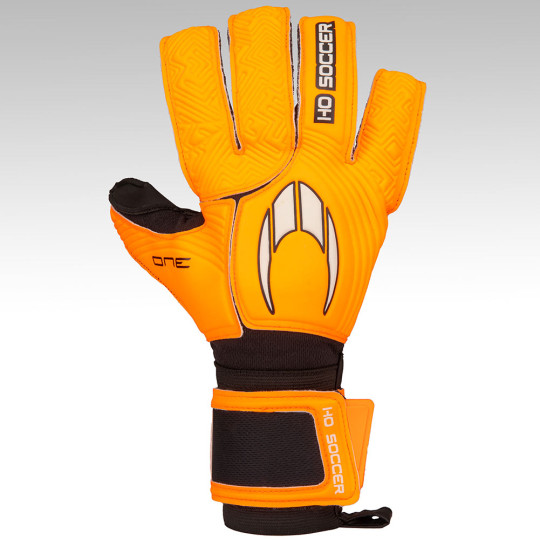 HO Soccer ONE Negative Junior Goalkeeper Gloves Orange