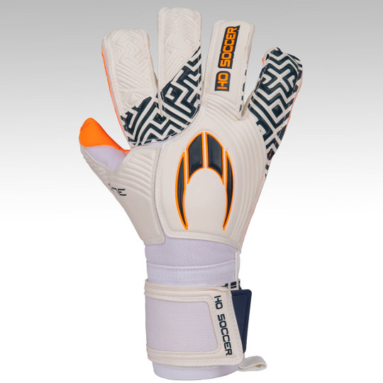HO Soccer ONE Roll/Neg Junior Goalkeeper Gloves White/Orange