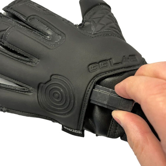 GG:LAB t:HERMO Fleece Finger Protect Junior Goalkeeper Gloves Black