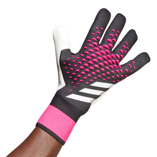 adidas Predator Accuracy Pro Black / Team Shock Pink Goalkeeper Gloves